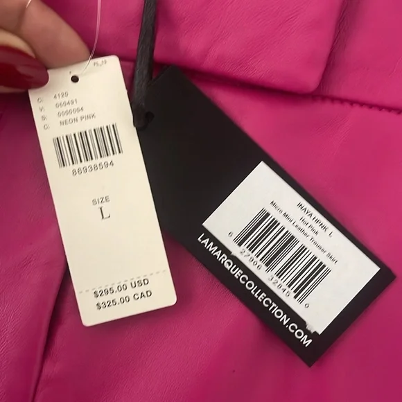 LAMARQUE | INAYA MINI LEATHER SKIRT - Picture 4 of 4